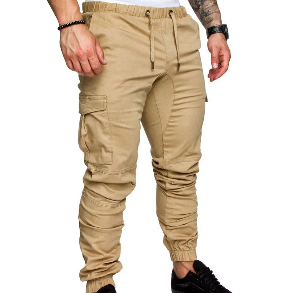 New Men's Casual Jogging Pants Solid Color Pocket Pants Sports Pants Men's Trousers Street Hip Halen Jogging Pants