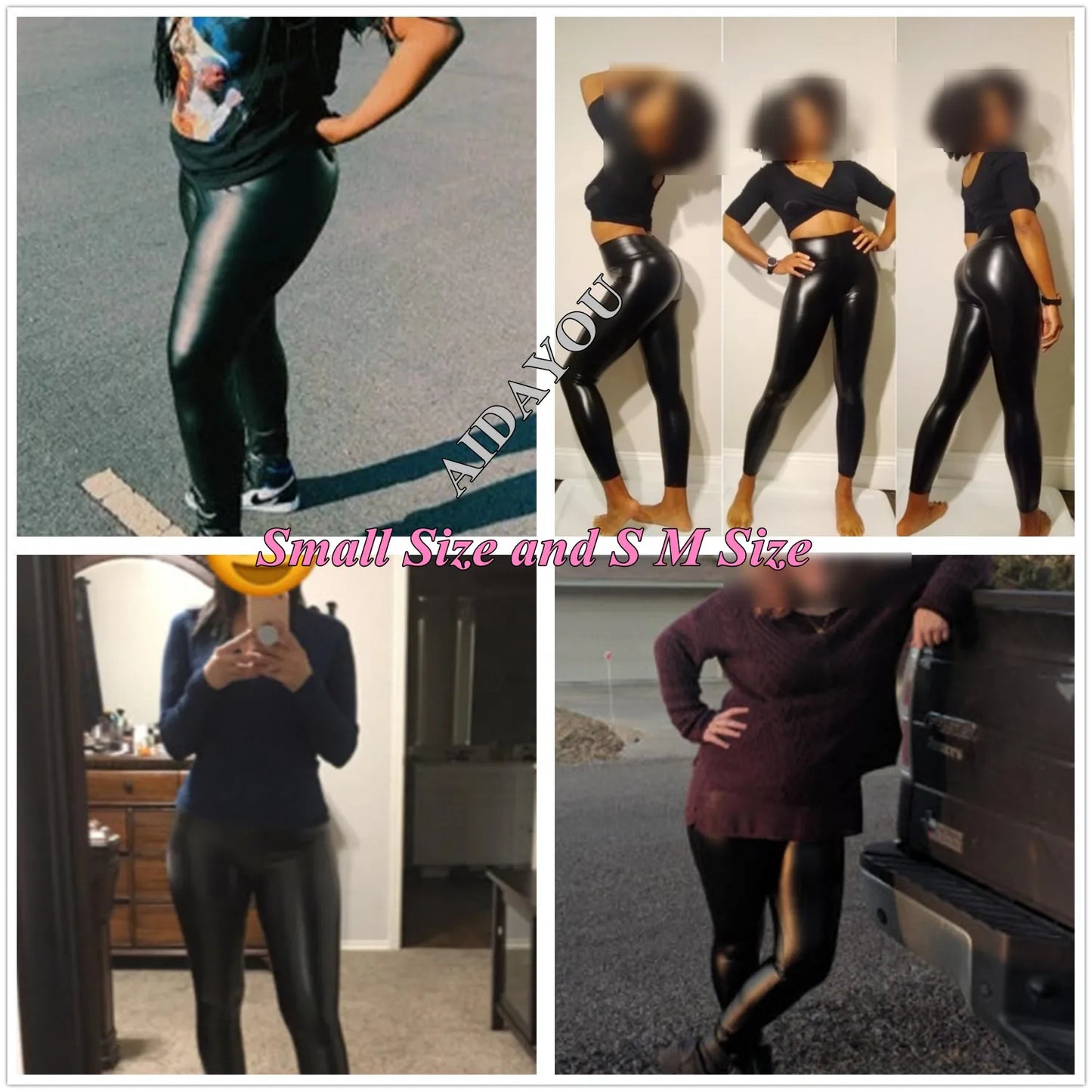 Leggings for Women Big Size 5XL 6XL 7XL Black Spandex Clothing Faux Leather PU Leggings