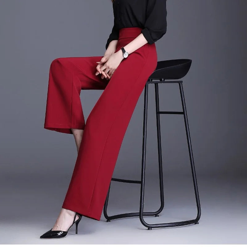 Fashion High Waist Loose Straight Pants Spring Summer New Solid All-match Wide Leg Pants Office Casual Women Clothing