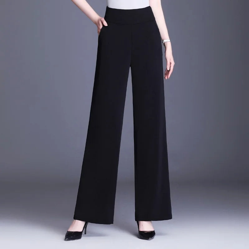 Fashion High Waist Loose Straight Pants Spring Summer New Solid All-match Wide Leg Pants Office Casual Women Clothing