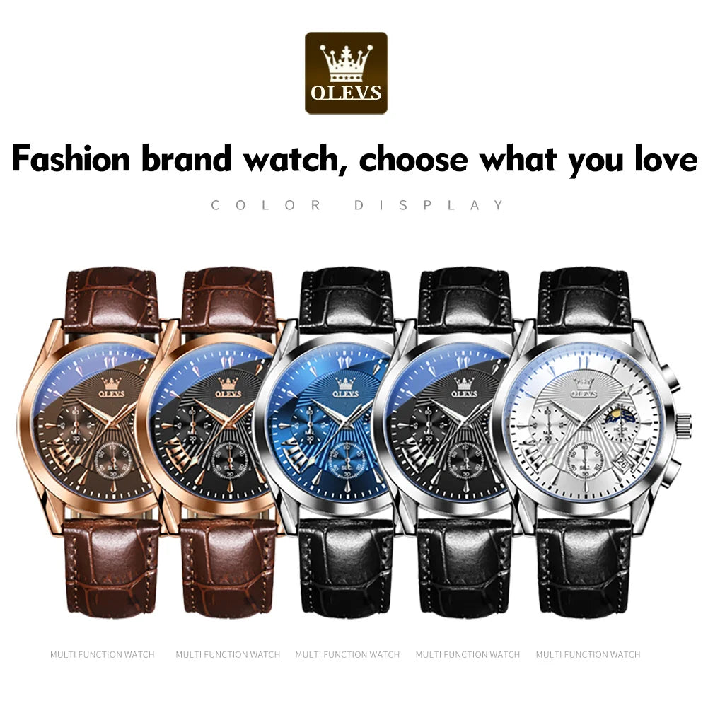 OLEVS Original Luxury Brand Men's Watches High Quality Quartz Watch for Men Fashion Casual Man Wristwatch 2023 New Montre Homme